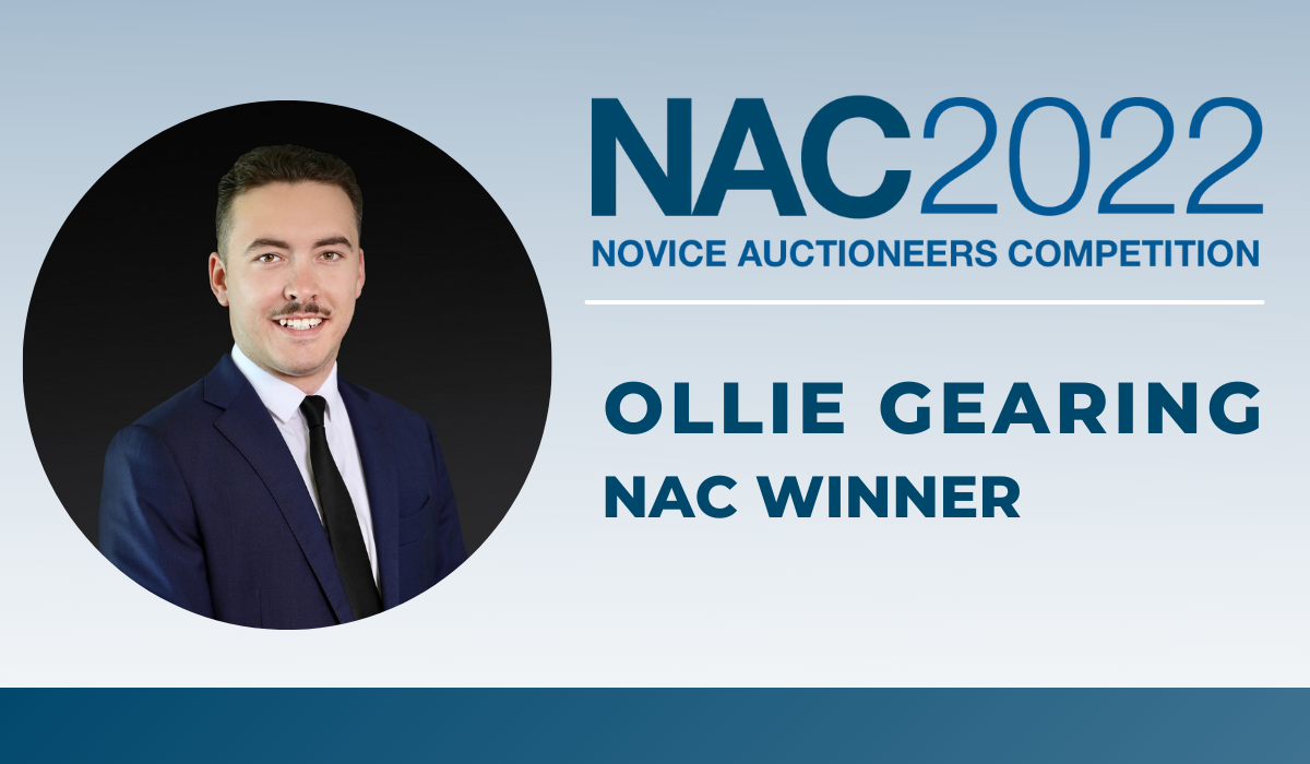 MEDIA RELEASE: Ollie Gearing wins the 2022 REINSW Novice Auctioneers Competition